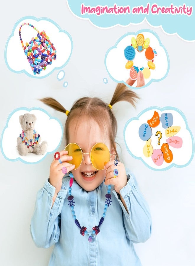 BEMITON Ideal Birthday Gift for Girls Aged 3 4 5 6 7 - Pop Beads Jewelry Making Kit, Arts and Crafts Toys for 3-7 Year Old Kids, DIY Set for Creative Play - Image 4